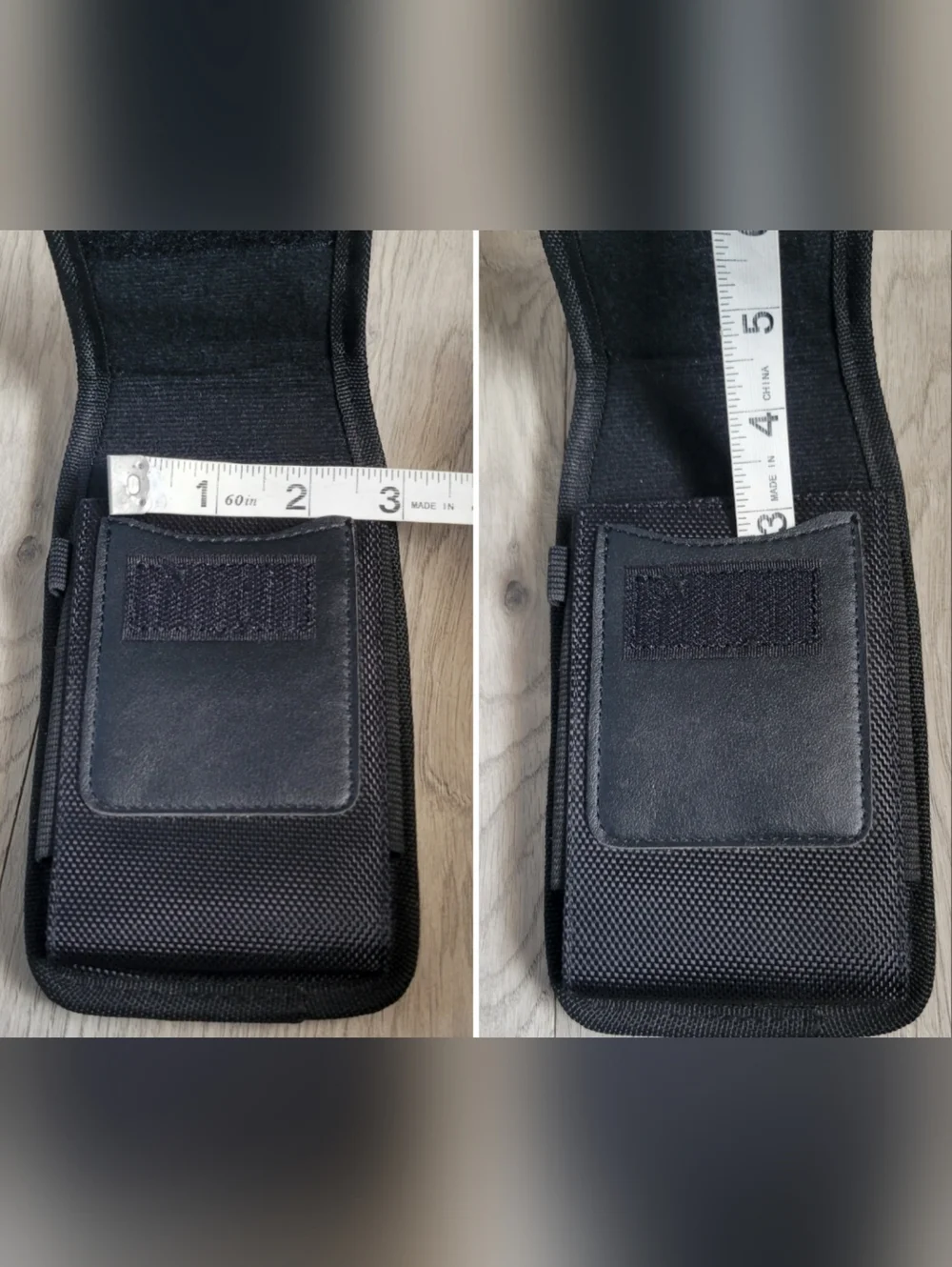 Black Clip-on Cellphone Carrier Holster with Belt Clip and Velcro Closure, 7